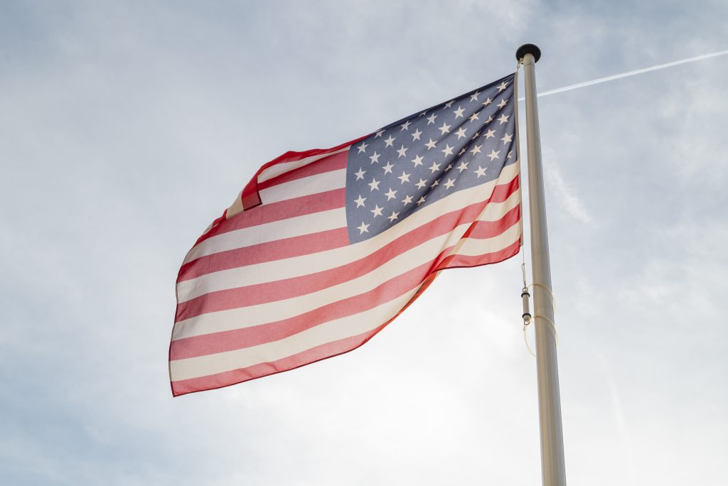 Residential flagpole installation in Bryn Mawr PA