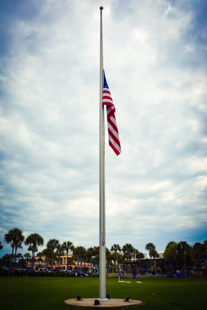 Large-scale state flag installation by All States Flag & Pole