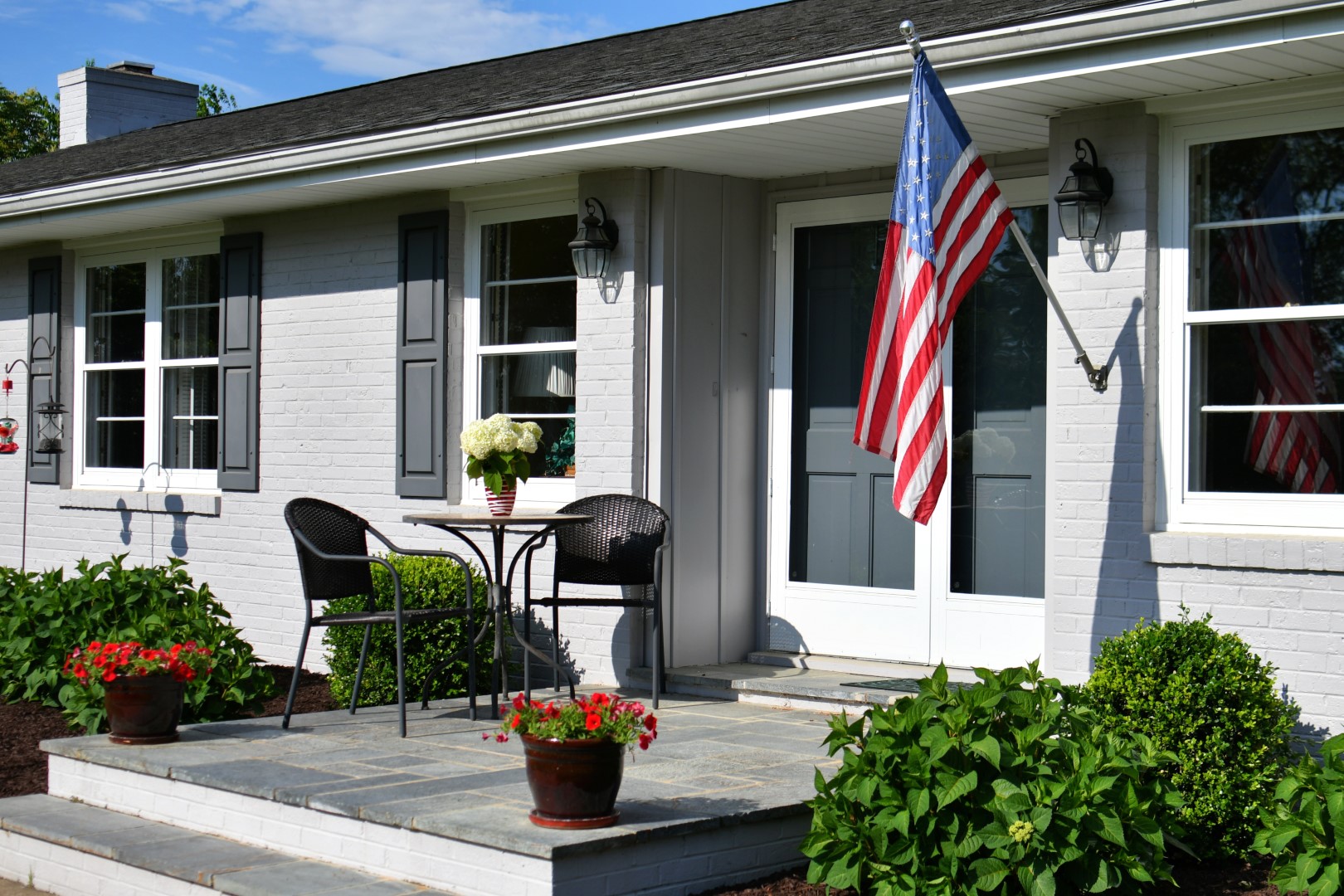 American flag displayed at residential property
