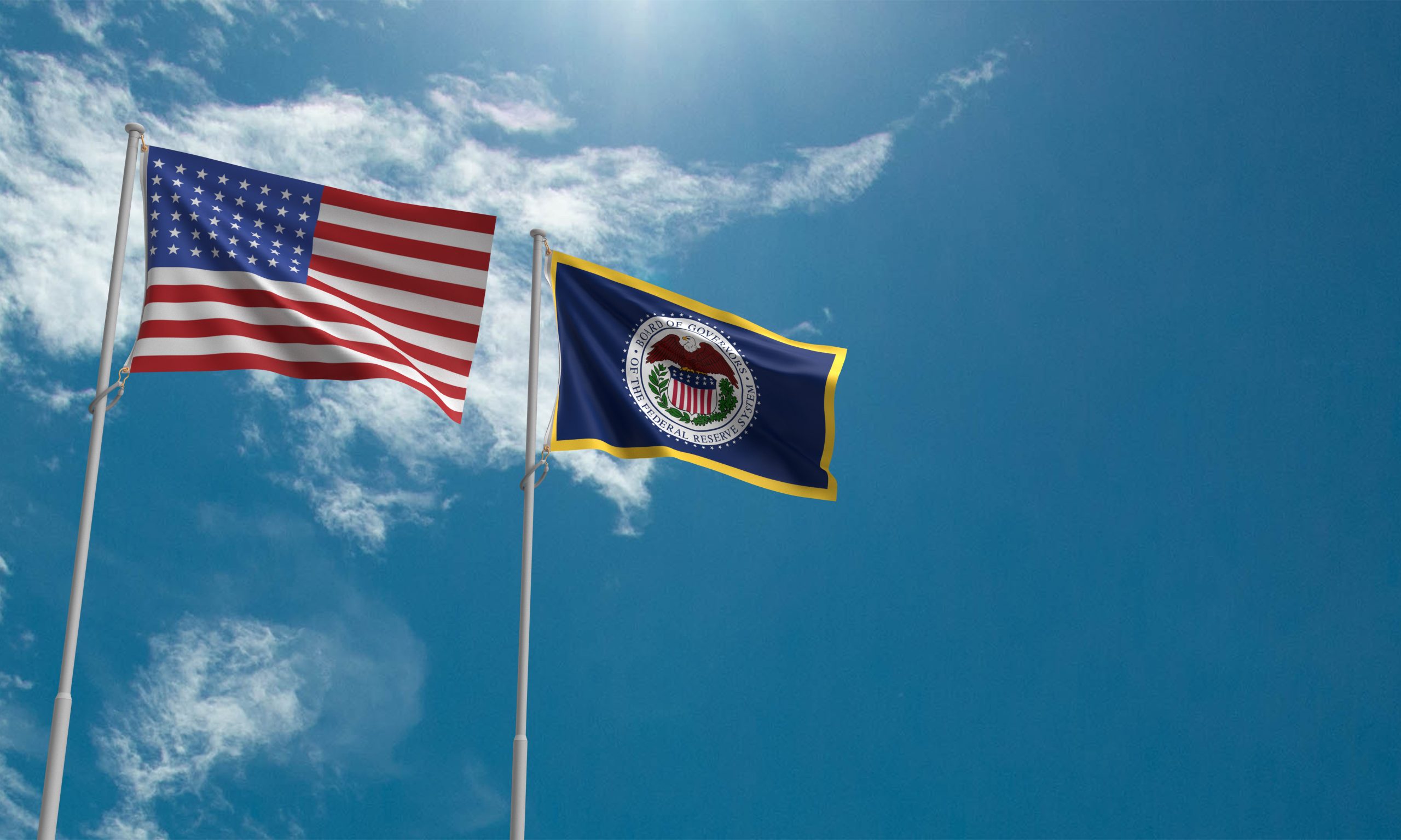 State flags displayed at commercial installation in Haverford, PA